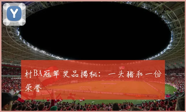村BA冠军奖品揭秘：一头猪和一份荣誉